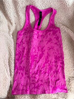 Stella Elyse Pink Camouflage Seamless Racerback Workout Tank Top L/XL
